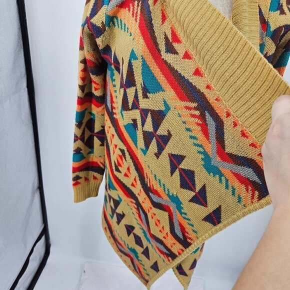 UNIF Southwestern Aztec Tribal Cardigan Sweater Women's XS Knit Open Boho Hippie - Picture 4 of 10